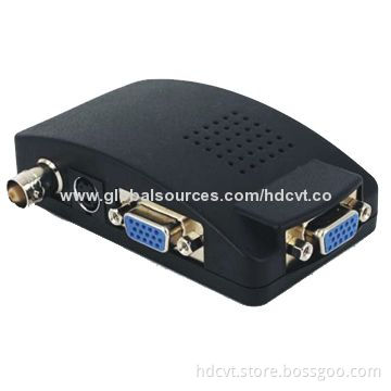 BNC/S Video to VGA Converter (Upscaler), Converts BNC/SV System, Plug-and-play Function